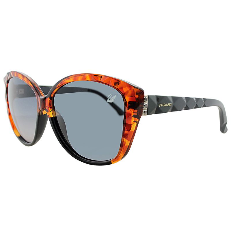 Swarovski SK0058 53B Womens Cat-Eye Sunglasses Blonde Havana 60mm