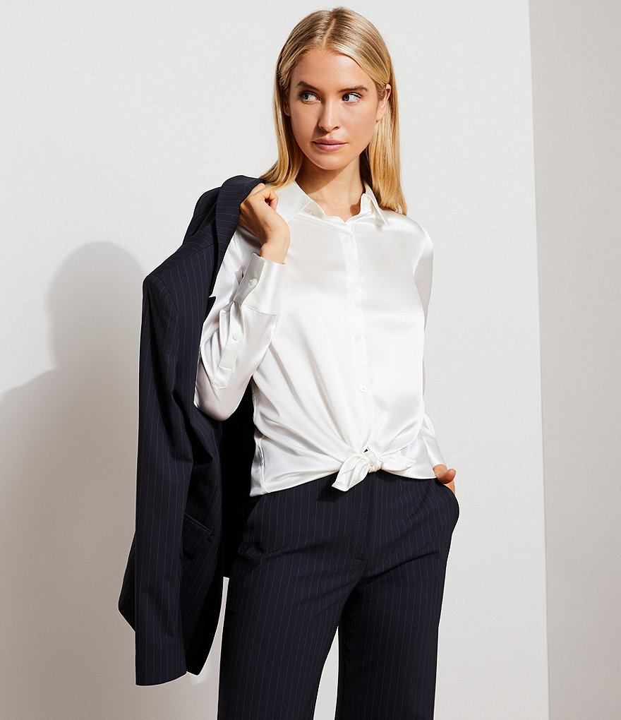 Eva Varro Solid Knit Jersey Banded Hem Pull-On Harem Pants