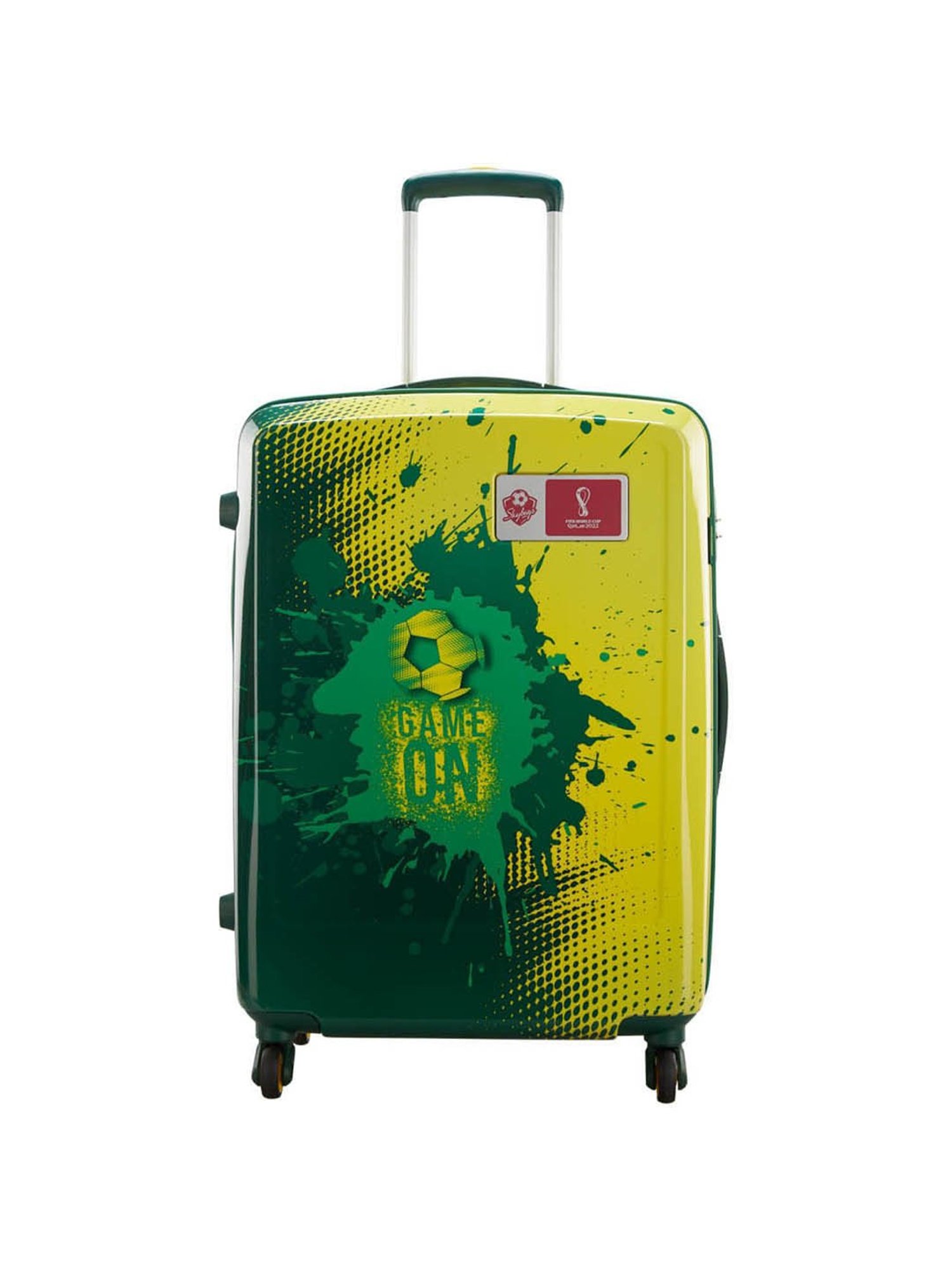 Skybags Green & Yellow Medium Hard Cabin Trolley - 48 cm