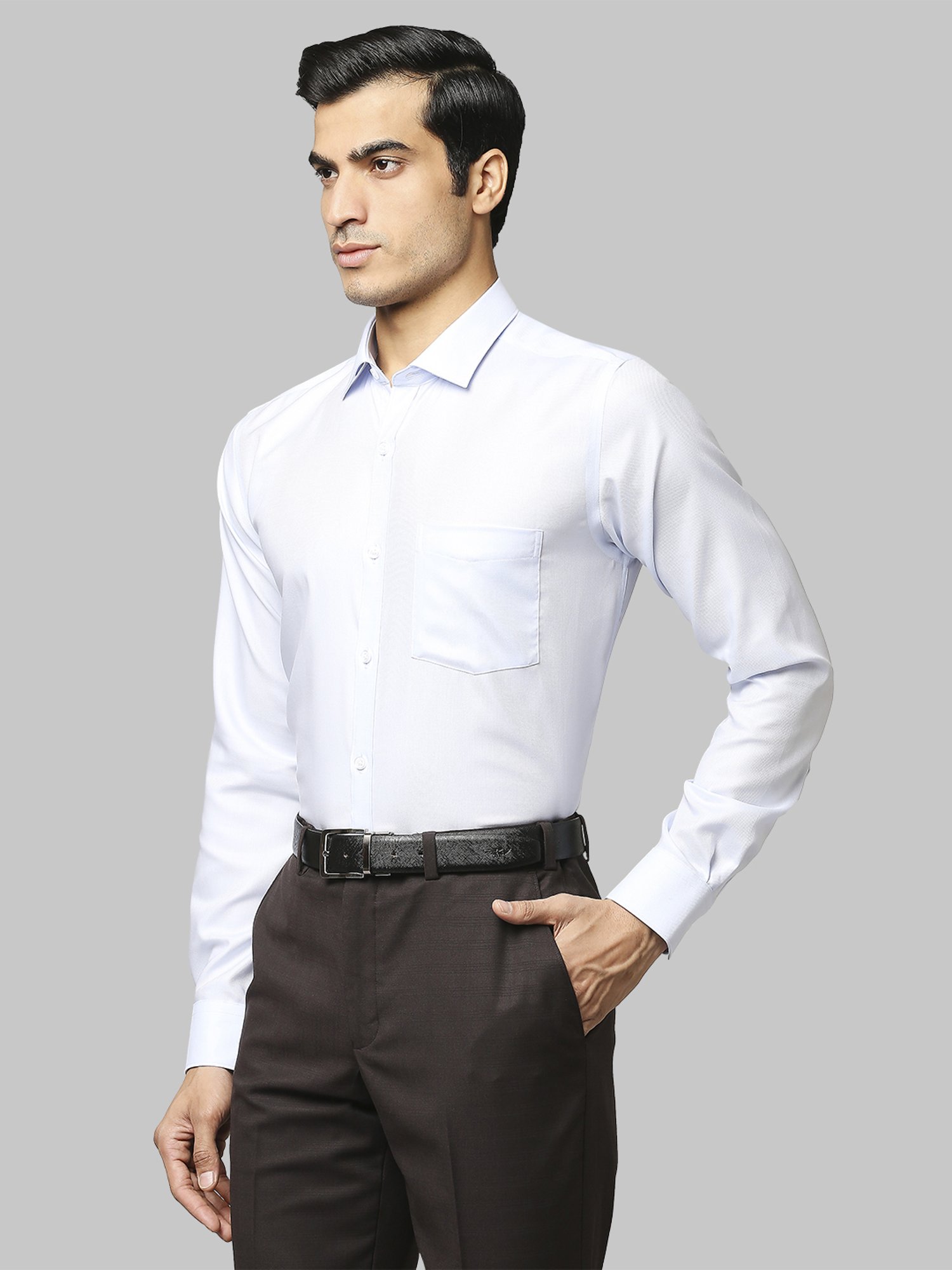 Park Avenue Blue Cotton Slim Fit Shirt