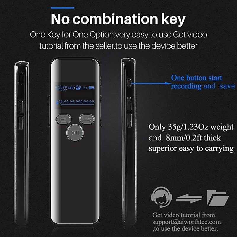 16GB Digital Voice Activated Recorder for Lectures 2019  1160 Hours Sound Audio Recorder Dictaphone Voice Activated Recorder Recording Device with PlaybackMP3 PlayerPasswordVariable Speed
