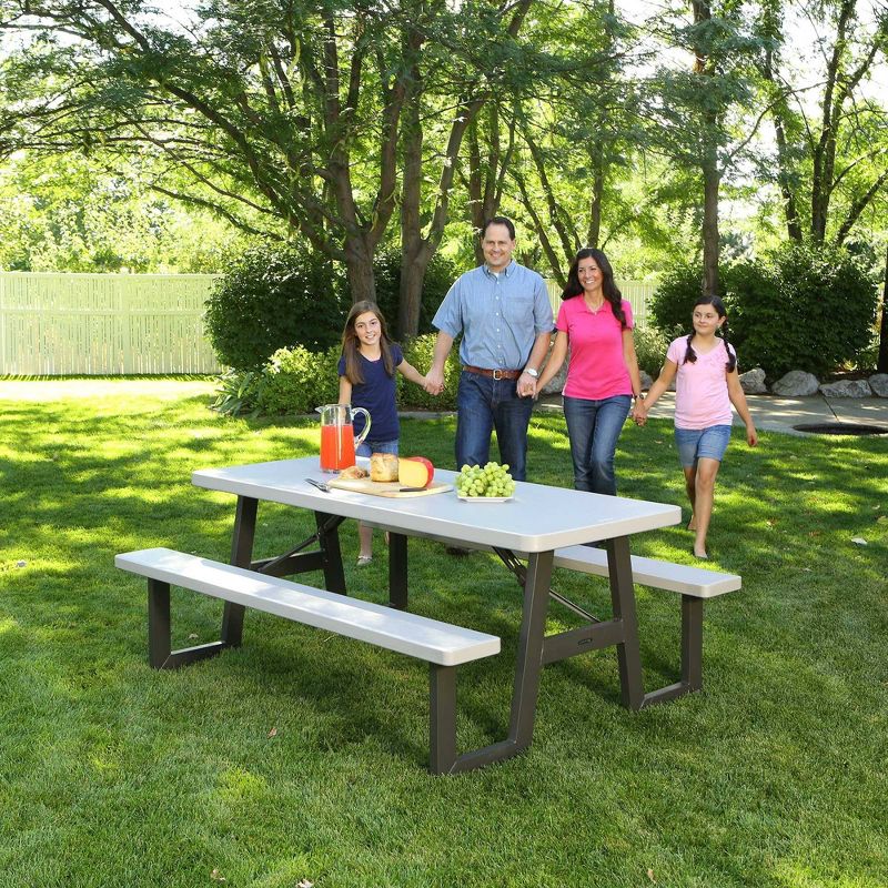 Rectangle Picnic Table Beige - Lifetime