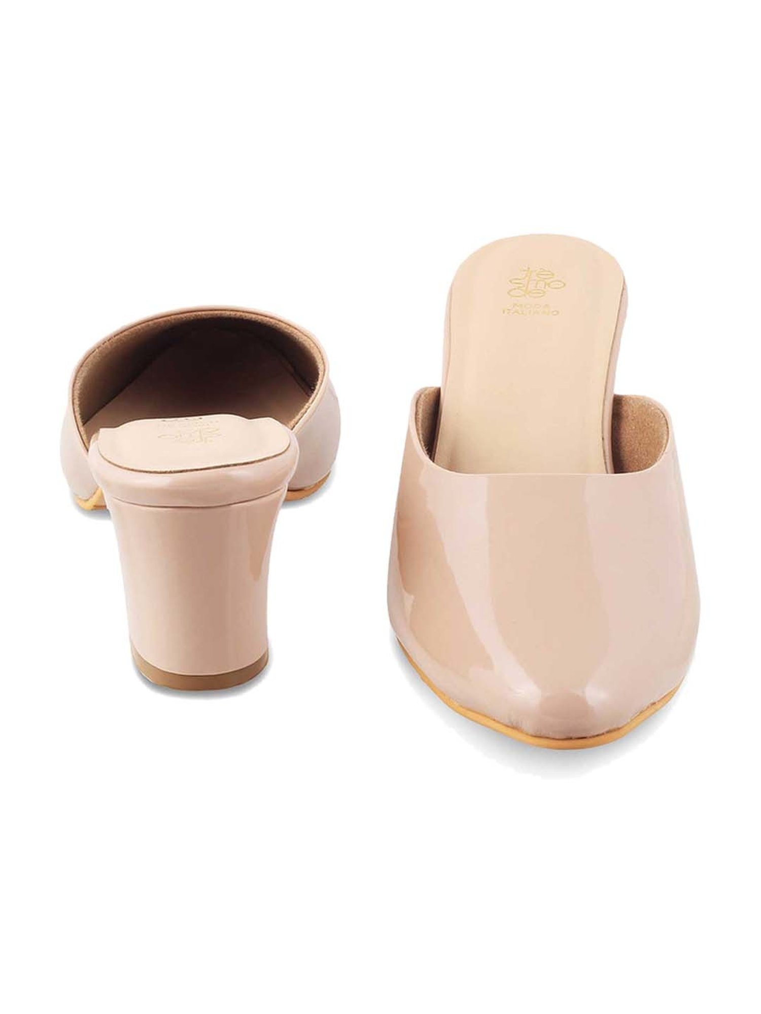 Tresmode Women's Beige Mule Shoes
