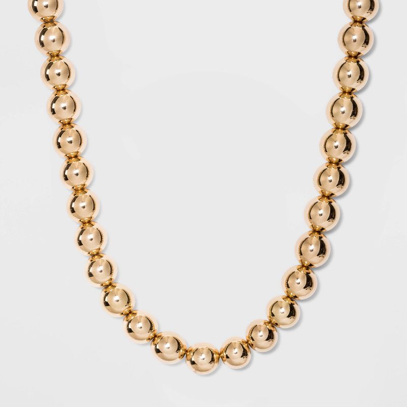 SUGARFIX by BaubleBar Gold Bead Statement Necklace - Gold