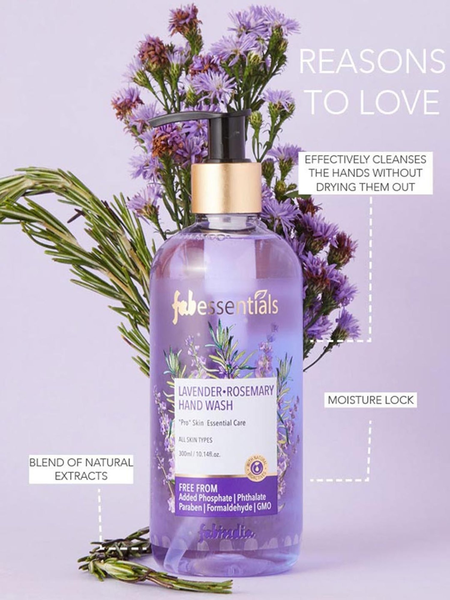 Fabessentials Lavender & Rosemary Hand Wash - 300 ml