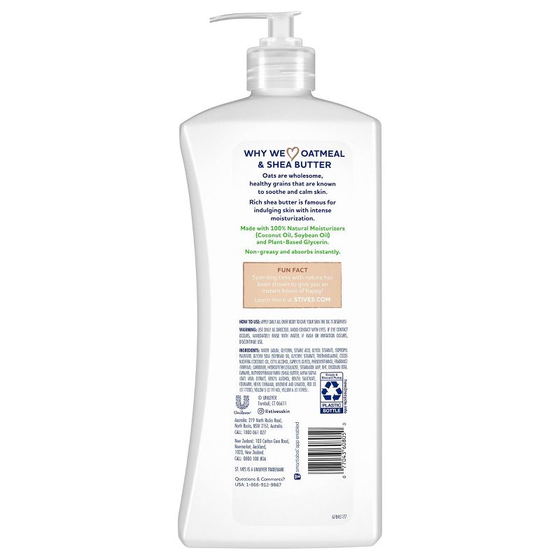 St. Ives Nourish and Soothe Oatmeal and Shea Butter Body Lotion 21oz