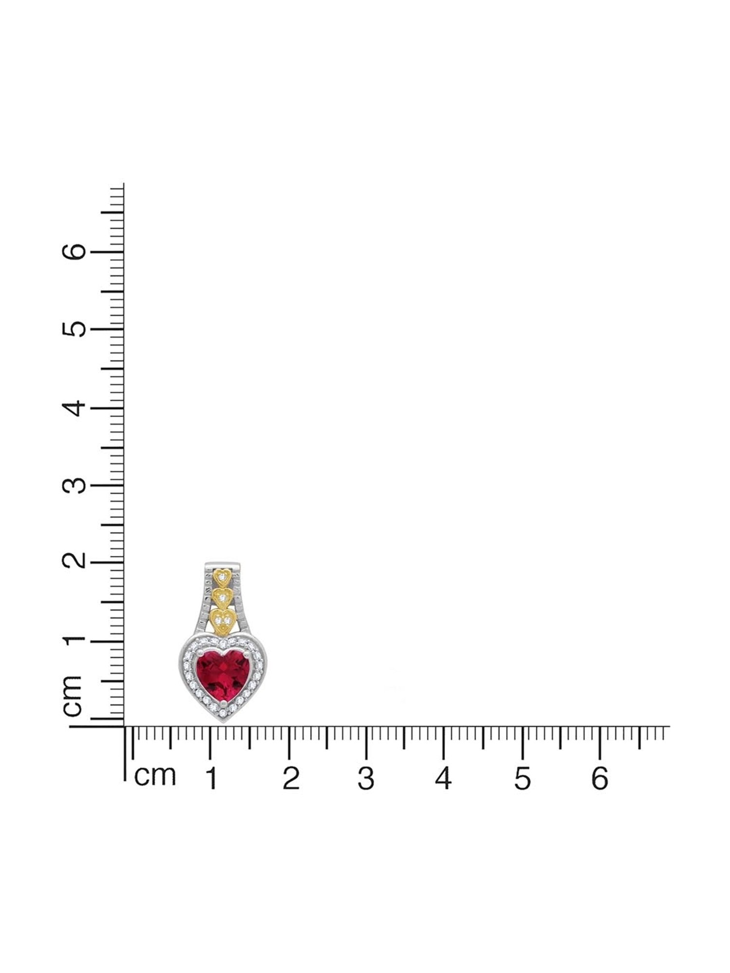 Anayra 92.5 Sterling Silver Red Heart Pendant with Chain for Women