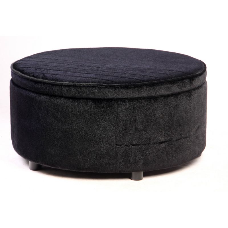 Carson Storage Ottoman Black - ACEssentials
