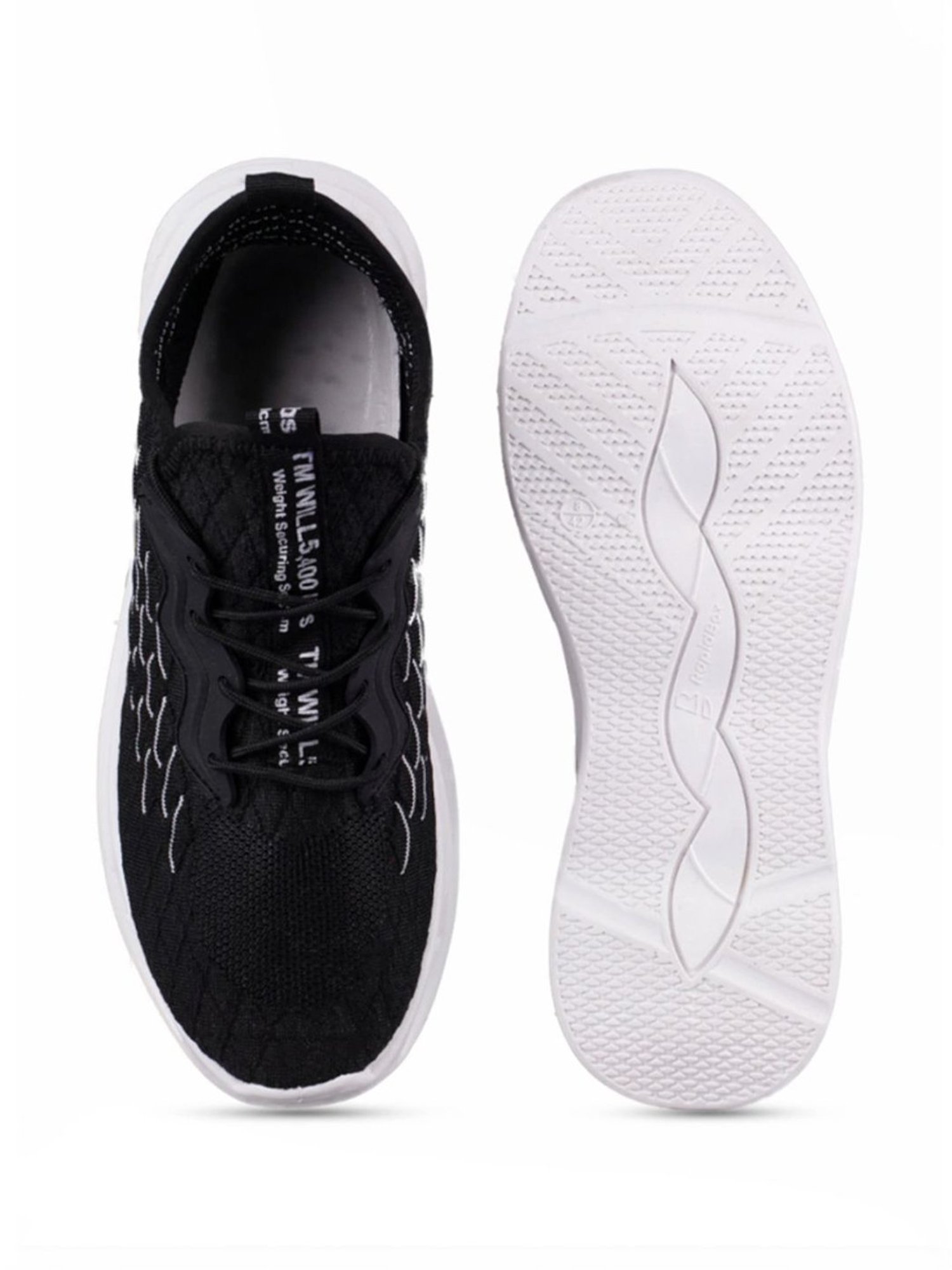 Rapid Box Men's Black Running Shoes
