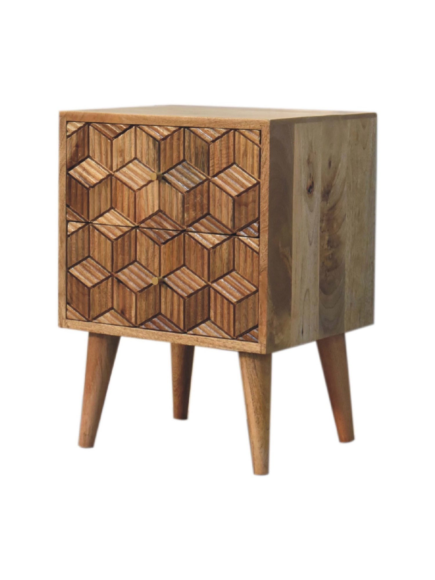 Sleepyhead Ally Teak Brown Sheesham Wood Bedside Table