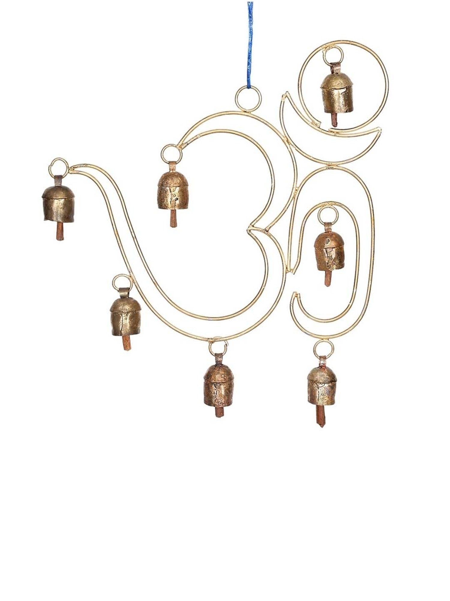 Unravel India Golden Copper Windchime - Set of 1