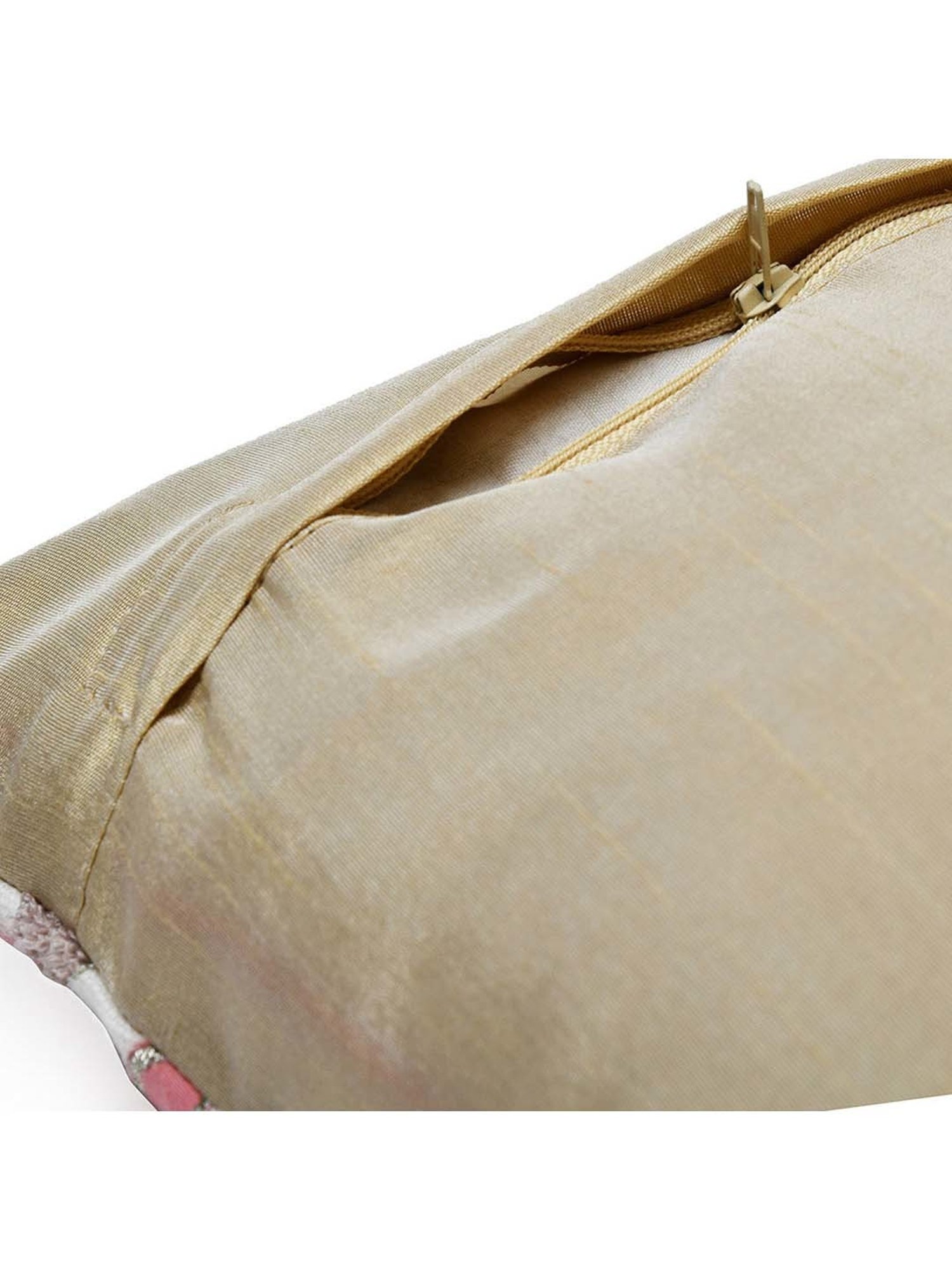 @home Nilkamal Pink Cotton Cushion Cover