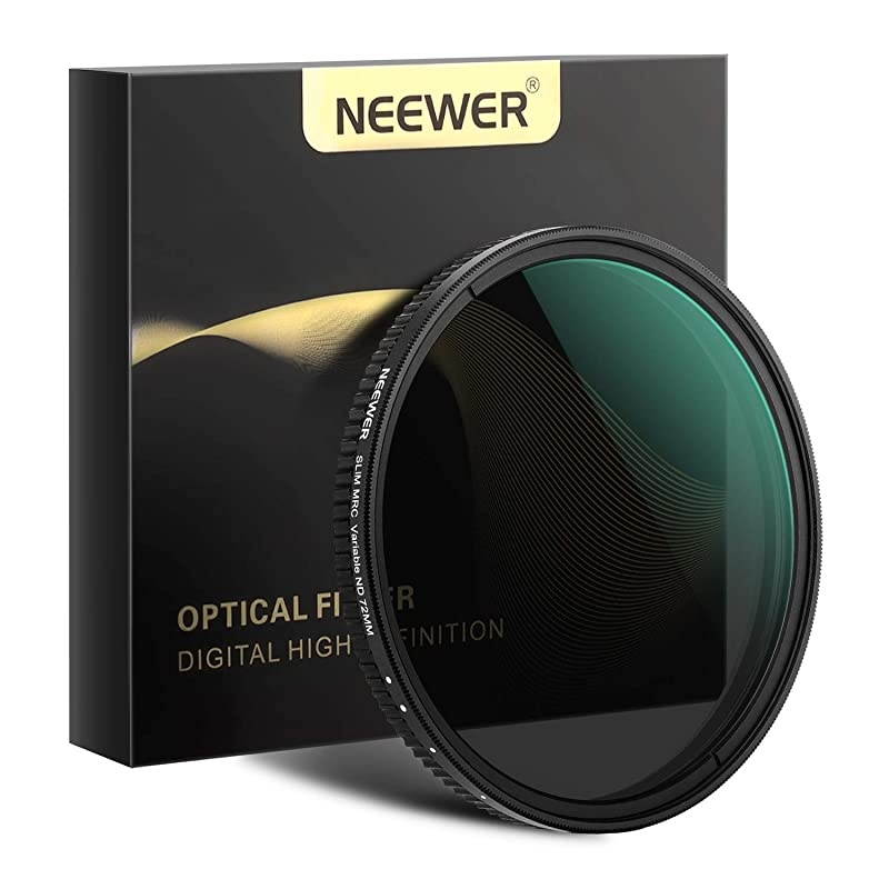 72mm Variable Fader ND Filter Neutral Density Variable Filter ND2 to ND32 15 Stop for Camera Lens + No Black Cross + Multilayer Coating + UltraThin Frame Design