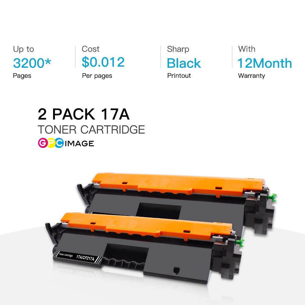 GPC Image Compatible Toner Cartridge Replacement for HP 17A CF217A Toner to use with Laserjet Pro M102w M130nw M130fw M130fn M102a M130a Laserjet Pro MFP M130 M102 Series Printer (2-Black)