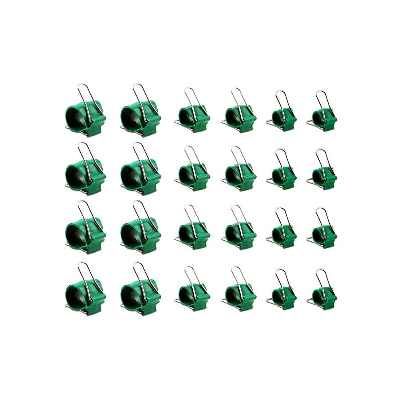Variety Packs Universal Bundling Clip for All The Chaos in Life IndoorOutdoor Stainless Steel Wings Office Home Garden 3 Sizes Qty 24 Small Green Medium Green Large Green