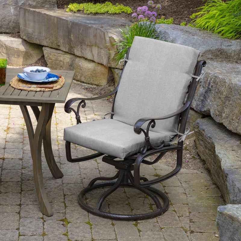 Paloma Woven Outdoor Chair Cushion Gray - Arden Selections