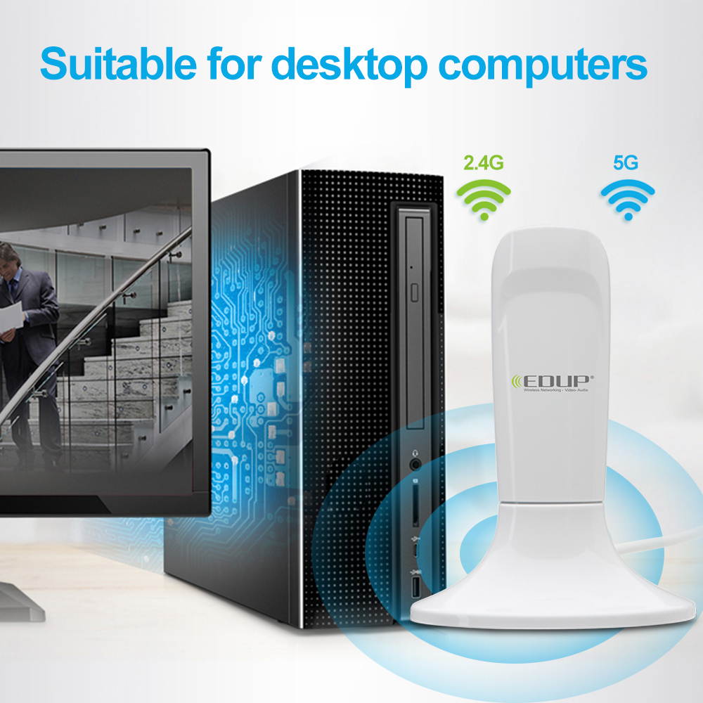 300Mbps Wireless Dual Band USB Adapter WIFI Network Adapter