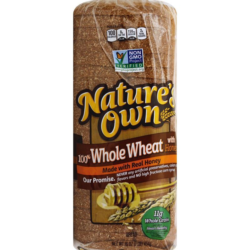 Nature's Own 100% Whole Wheat Bread with Honey - 16oz