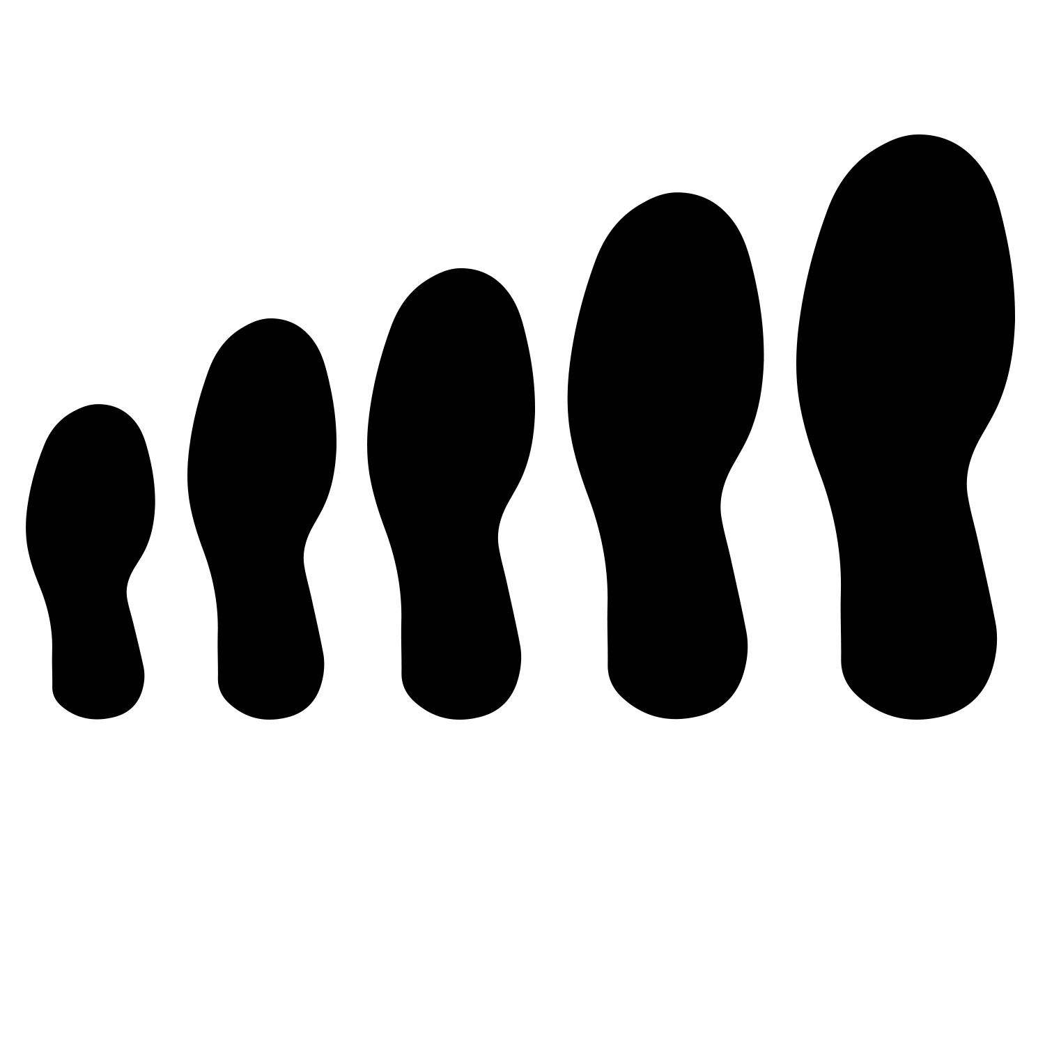 LiteMark Large Size Metallic Gold Footprint Decals - Pack of 8 (4 Pairs)