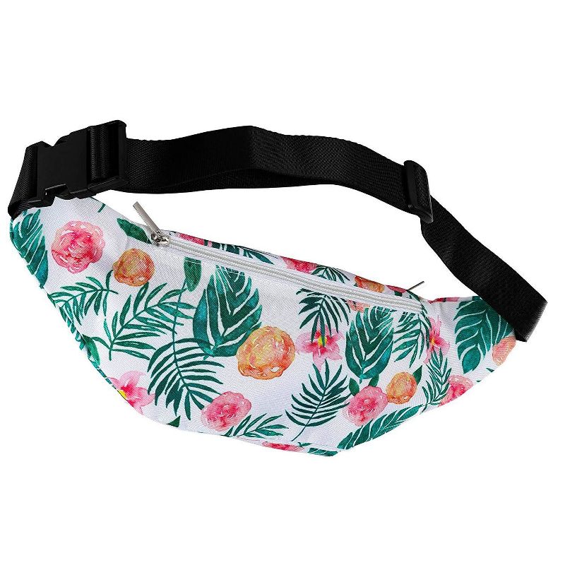 Women's Fanny Pack - Floral Waist Bag, Bum Bag for Festival, Hiking, and Party