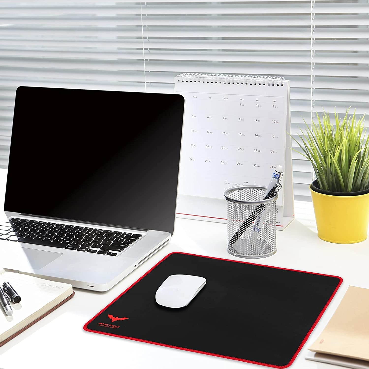 Havit Gaming Mouse Pad (13.78 x 10.63 x 0.12 Inch) Mouse Mat with Stitched Edges & Waterproof Surface, Non-Slip Base Ergonomic Mousepad for Laptop Computer, Black