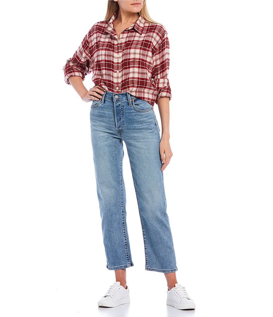 Celebrity Pink Shadow Knee Mid Rise Straight Jeans