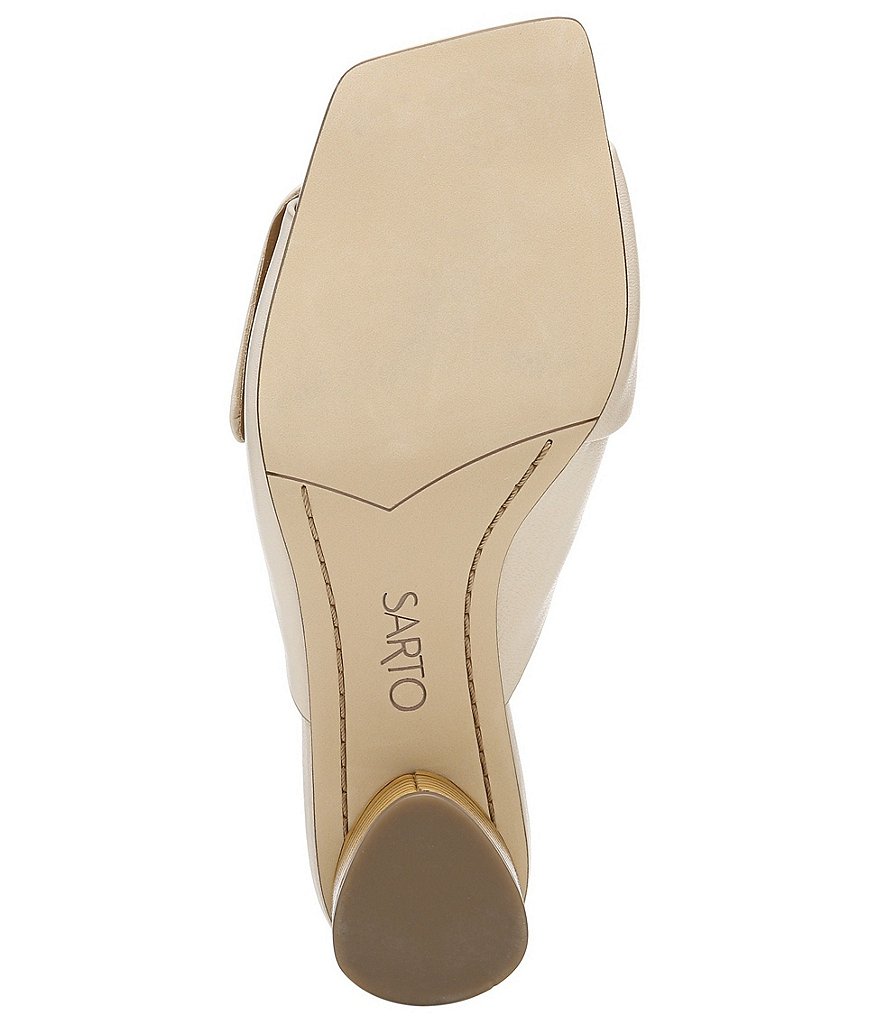Sarto by Franco Sarto Violet Leather Square Toe Mules