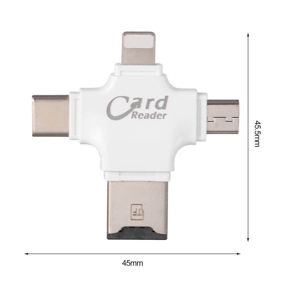 4-in-1 Type-c OTG Card Reader Multiuse Mobile Flash Driver for iOS for Android