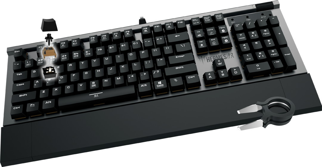 2, 60% Wired/Wireless Mechanical Keyboard (Kailh Box Brown Switch/White Case) - Full Keys Programmable - True RGB Backlit - Tap Arrow Keys - Double Shot PBT Keycaps - NKRO - 1900mAh Battery