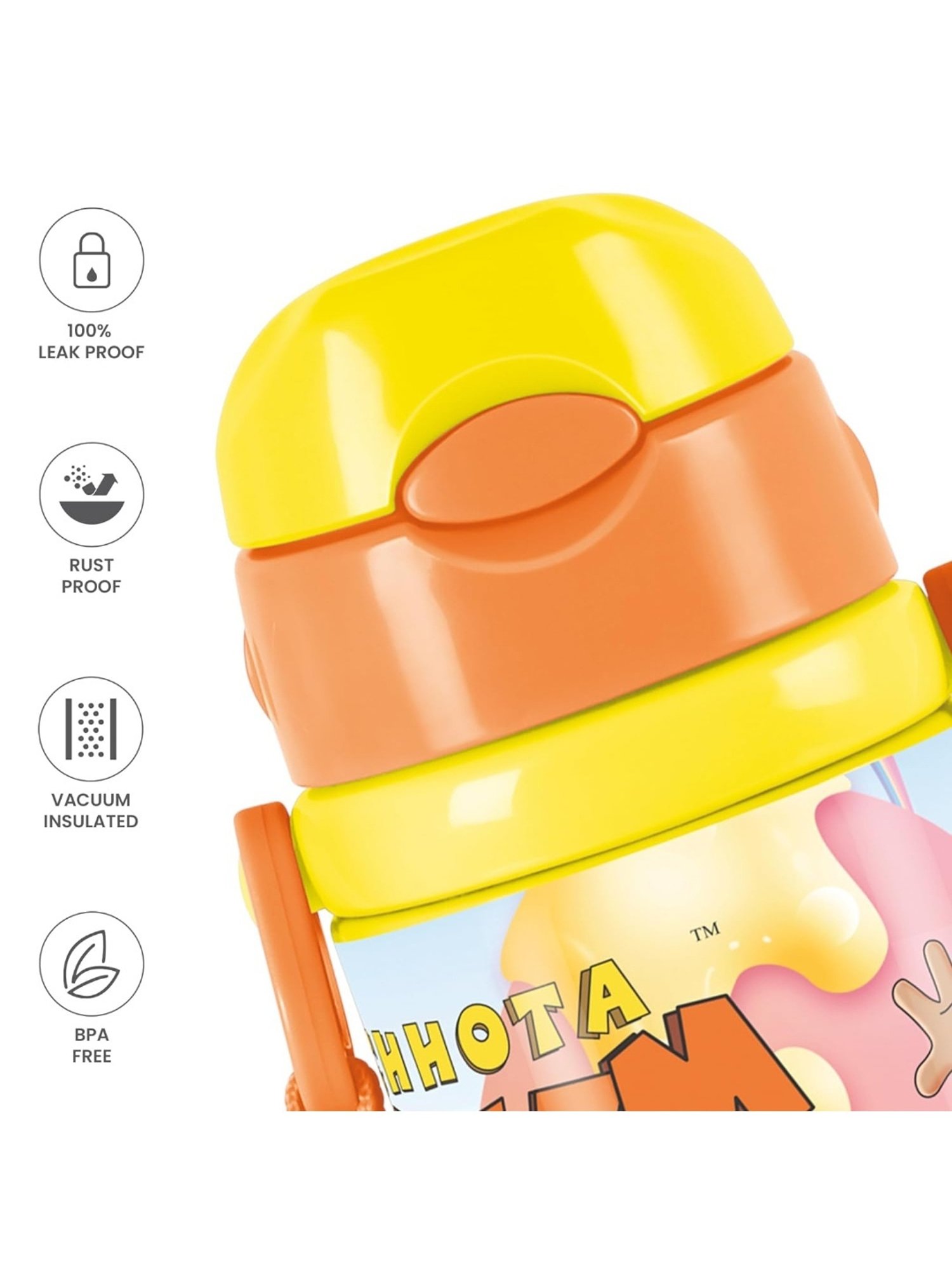 Milton Yellow Stainless Steel Vacuum Insulated Water Bottle 300 ml