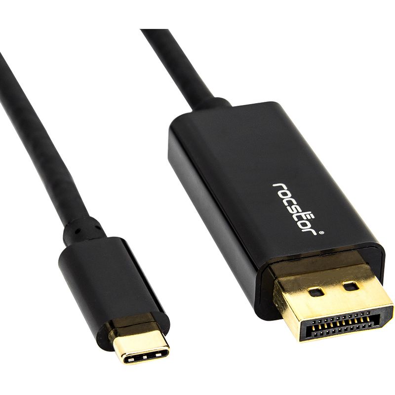 Rocstor Y10C167-B1 Premium 6ft USB-C to DisplayPort Cable M/M- USB Type-C to DisplayPort Converter Cable