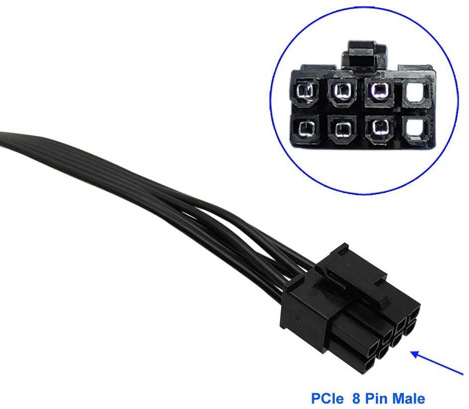 Replaement for Dual PCIe 8 Pin Male to Mini 12 Pin NVIDIA GeForce RTX 30 Series GPU Power Adapter Cable for EVGA Seasonic Modular PSUs 12-inch(30cm)