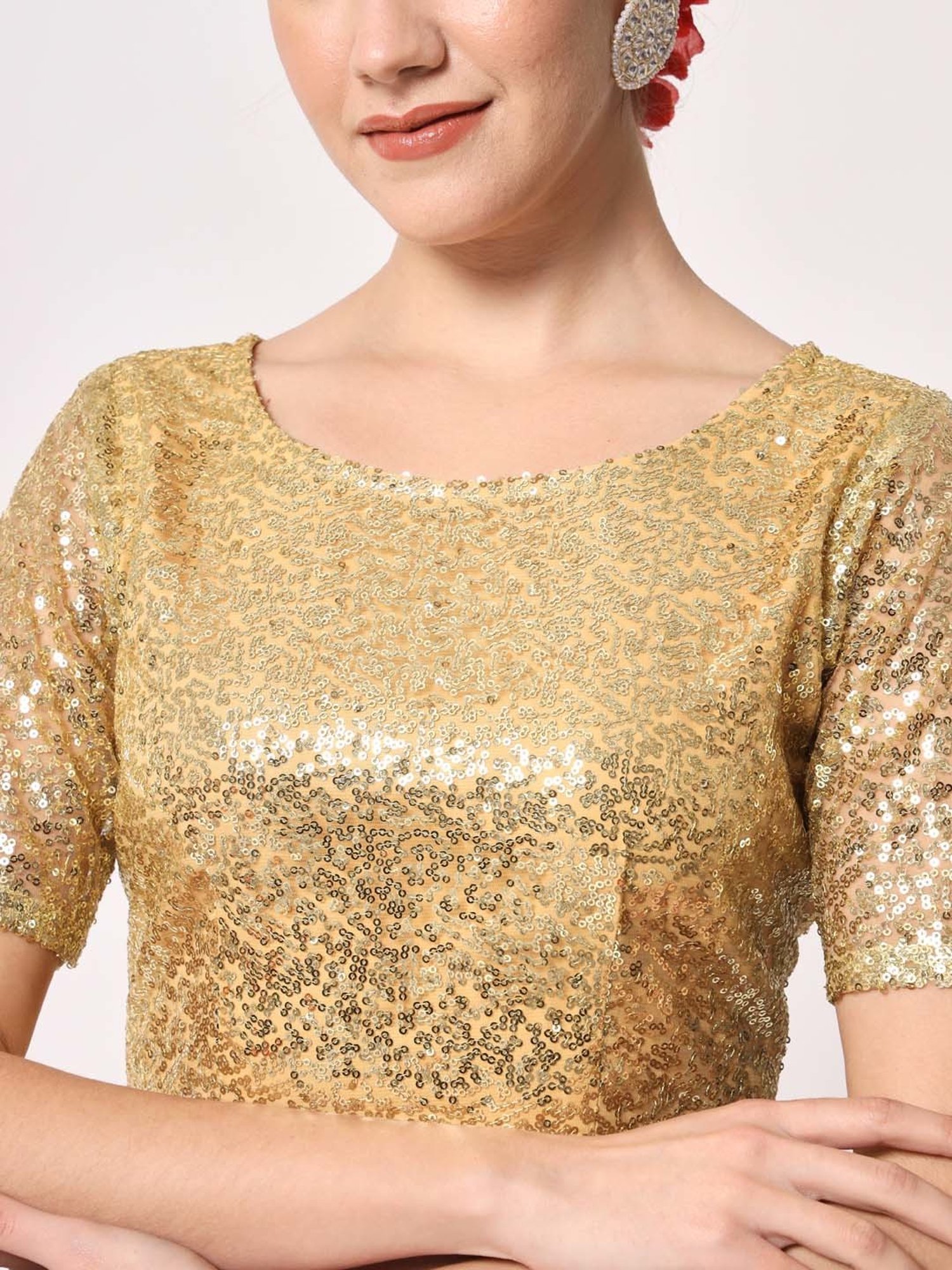 studiorasa Golden Embellished Blouse