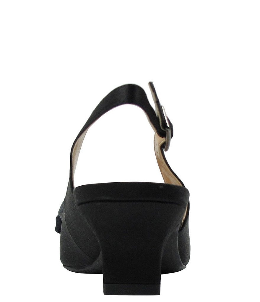 J. Renee Leonelle Embellished Bow Slingback Peep Toe Pumps