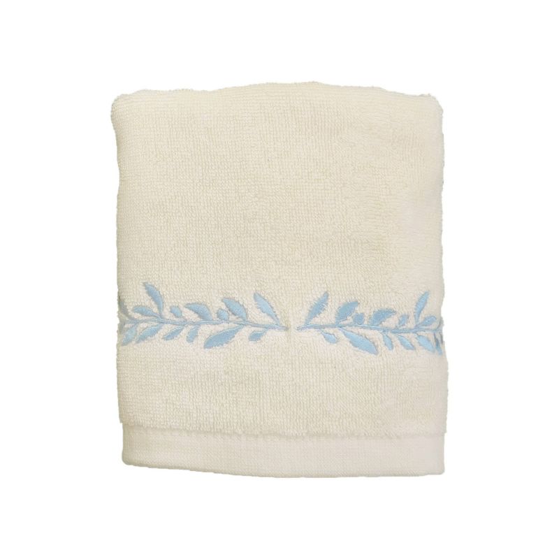 3pc Avignon Bath Towel Sets Blue/Cream - Allure Home Creation
