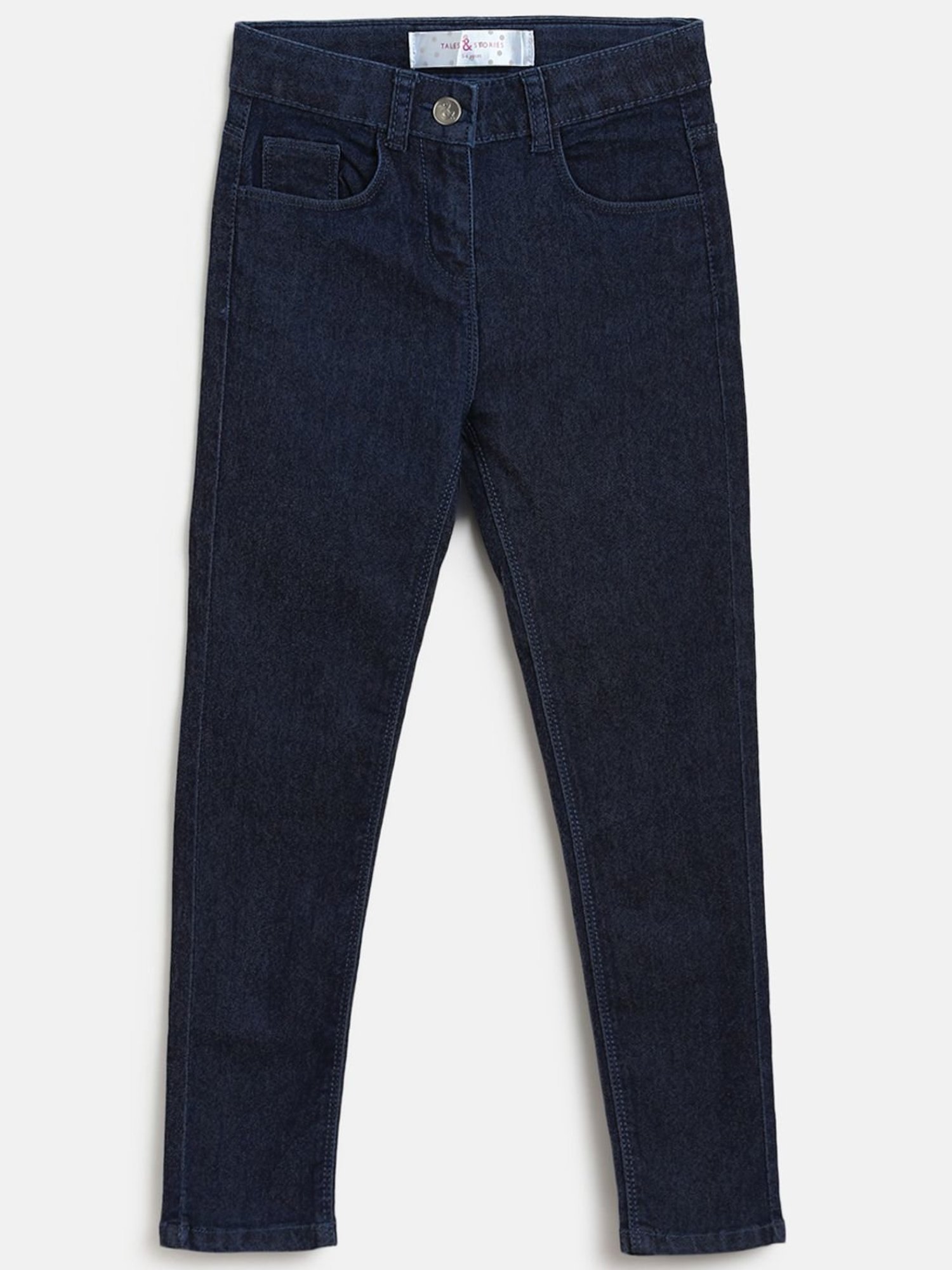 Tales & Stories Girls Blue Slim Fit Jeans