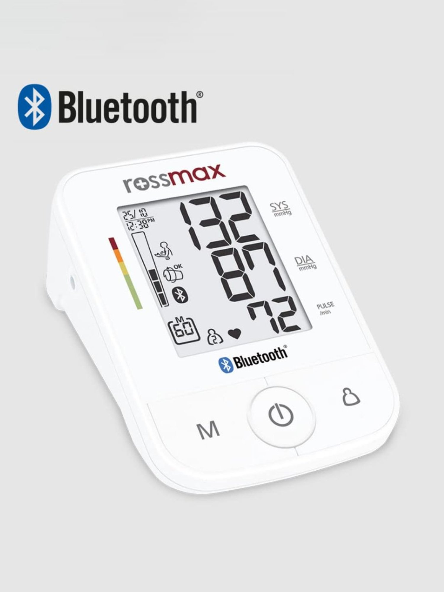 Rossmax X3 Automatic Bluetooth Blood Pressure Monitor with Real fuzzy Technology (White)
