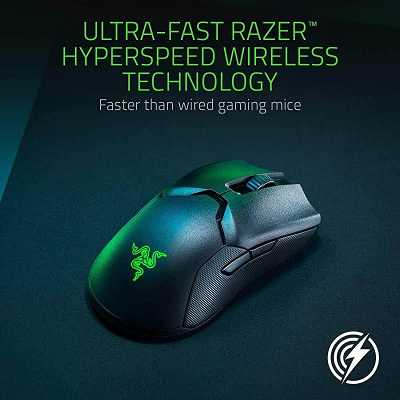 Viper Ultimate Ambidextrous Wireless Gaming Mouse with Dock + Goliathus Chroma Mouse Pad Bundle