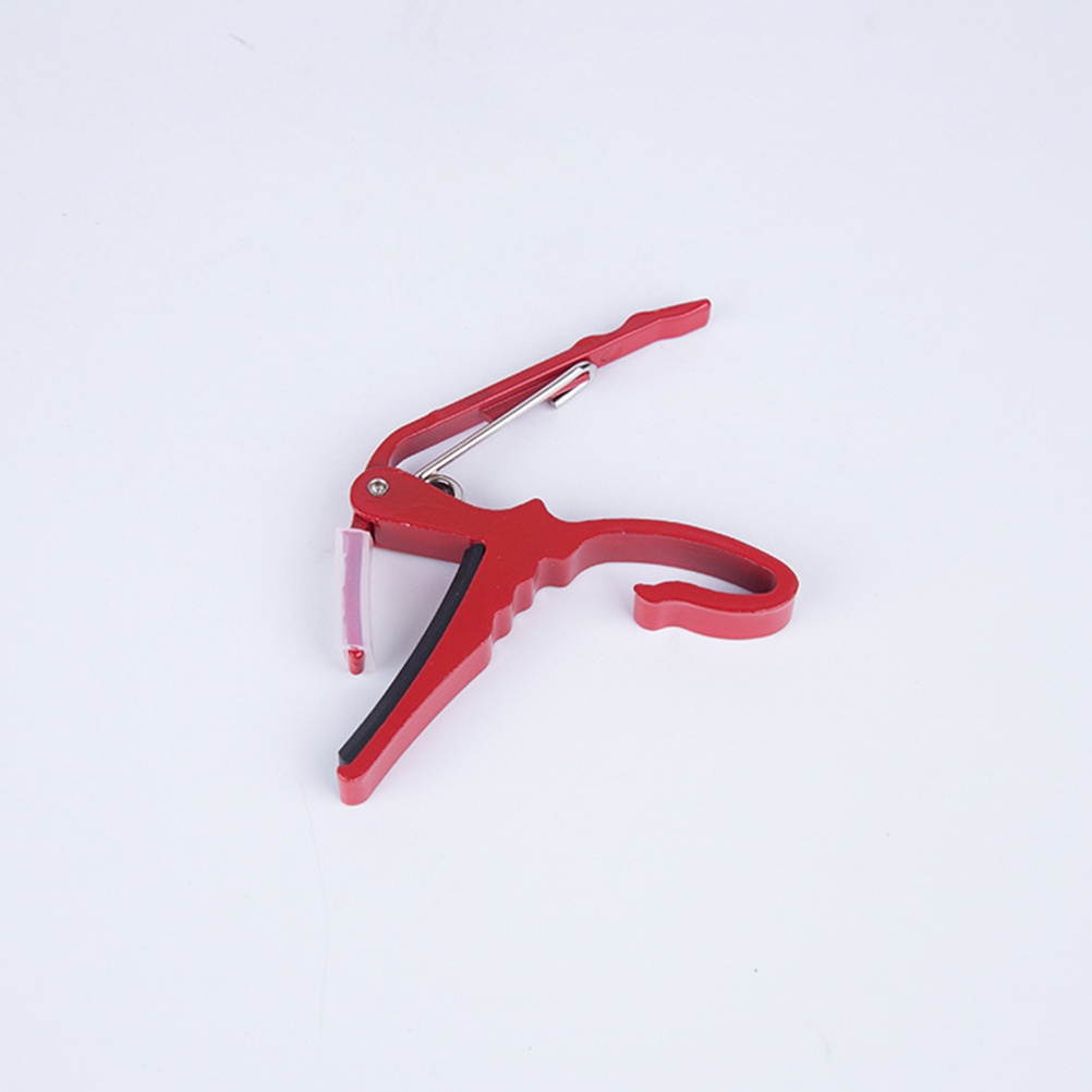 4PCS Folk Guitar Clip-On Tuner Quick Change Tune Clamp Guitar Picks Key Trigger Capo for Folk Guitar Ukulele