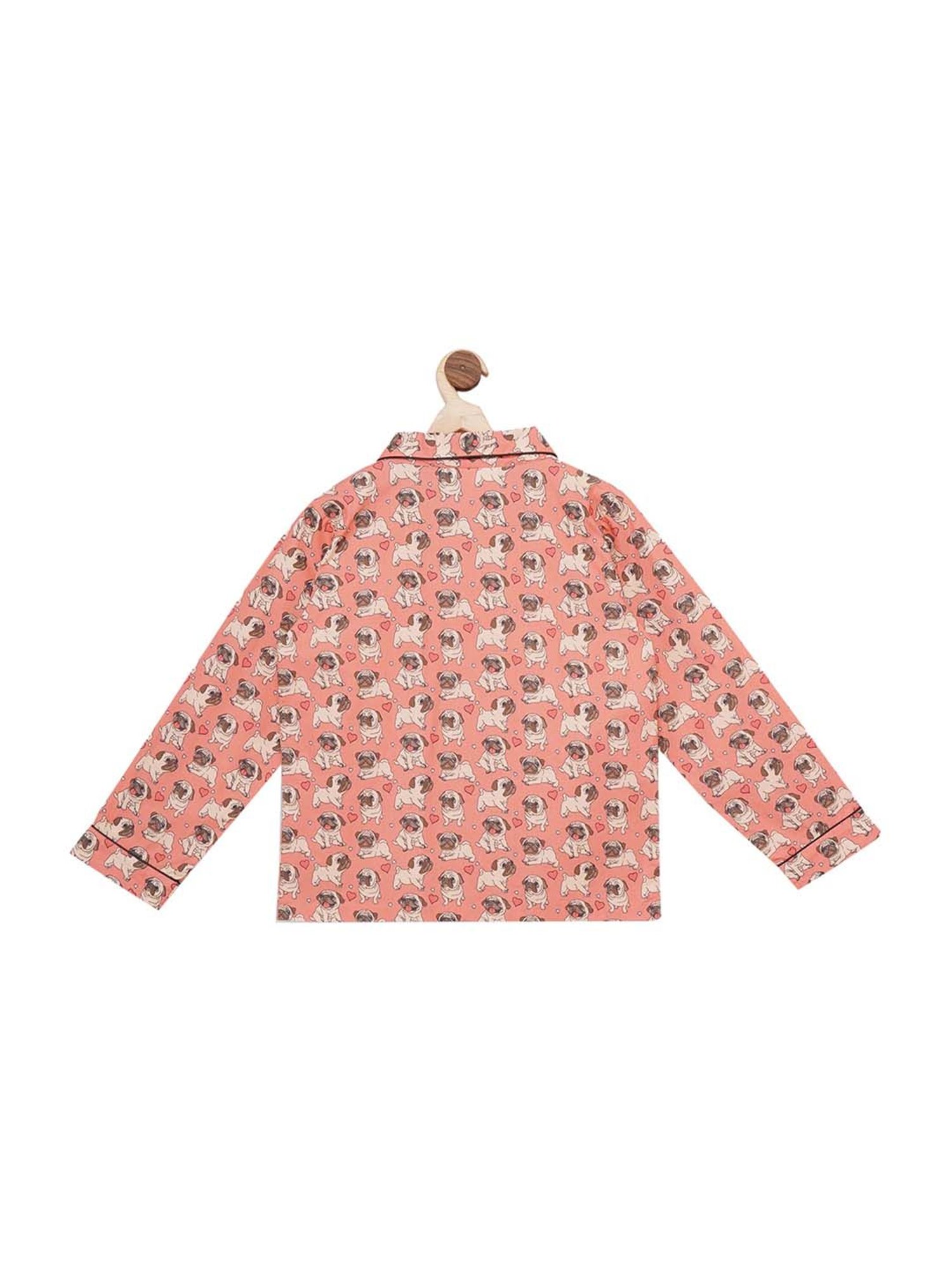 Fluffalump Boys Multicolor Cotton Printed Nightwear Top & Pants Set