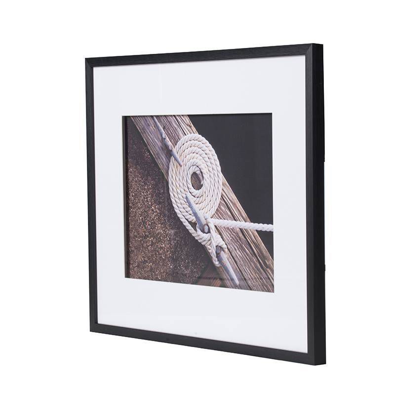 (Set of 3) Framed Boater Knot Wall Arts Black - A&B Home