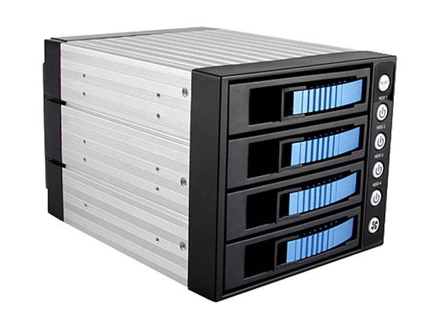 iStarUSA BPU-340HD-BLUE 3 x 5.25" to 4 x 3.5" 2.5" 12Gb/s HDD SSD Hot-swap Rack