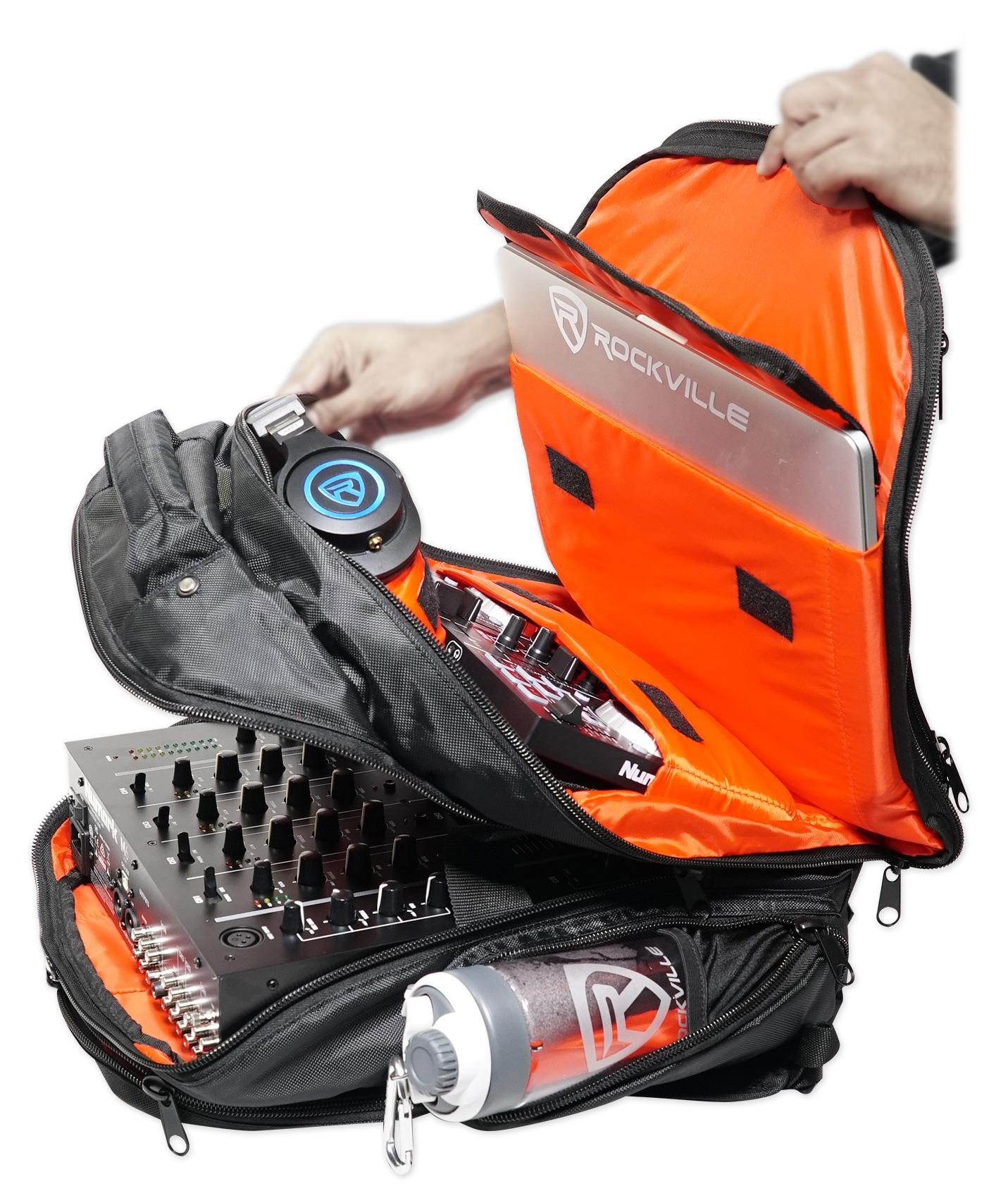 Rockville Travel Case Backpack Bag For Mackie 1202VLZ4 Mixer