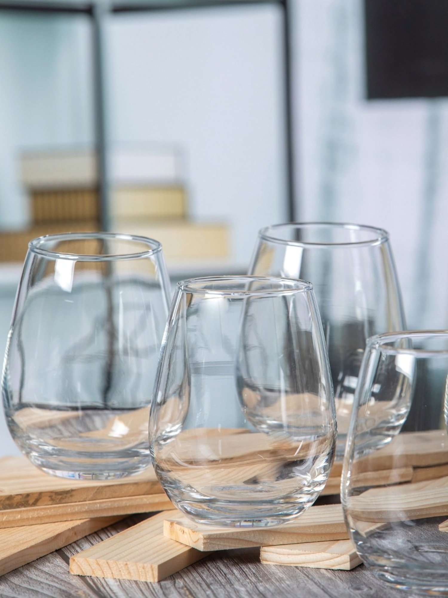 ROXX Transparent Glass Tumbler - Set of 6 (350ml)