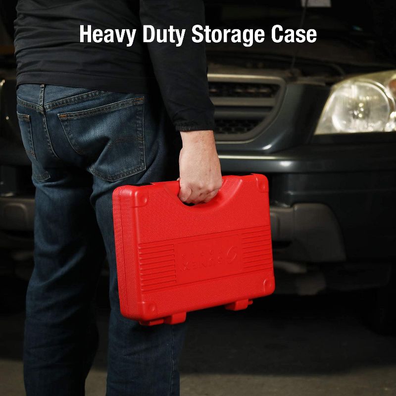 Sunex 2641 1/2-Inch Drive SAE 19 Piece Deep Impact Automotive CR-MO Alloy Steel Socket Tool Set with Heavy Duty Plastic Latching Travel Case, Black