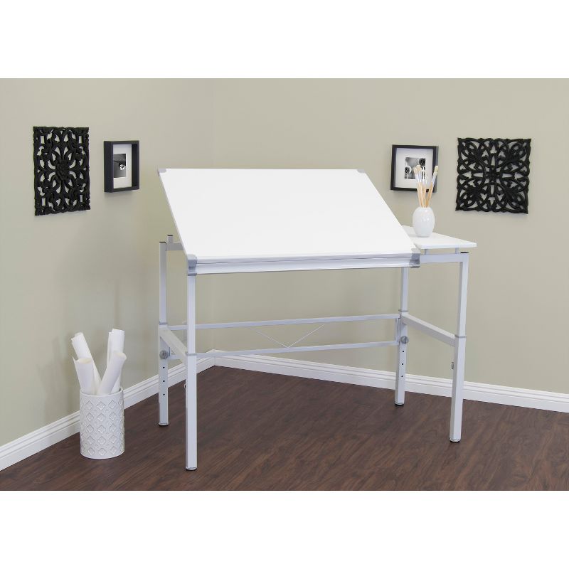 30" x 42" Canvas & Color Split Top Workstation White - Studio Designs