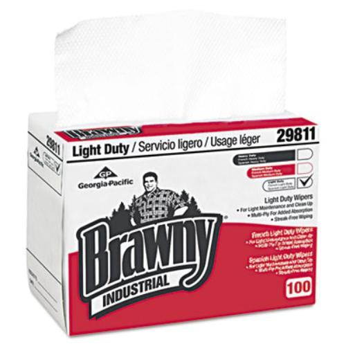 GEORGIA PACIFIC Light-Duty Paper Wipers 8 x 12 1/2 White 148/Box 20 Boxes/Carton