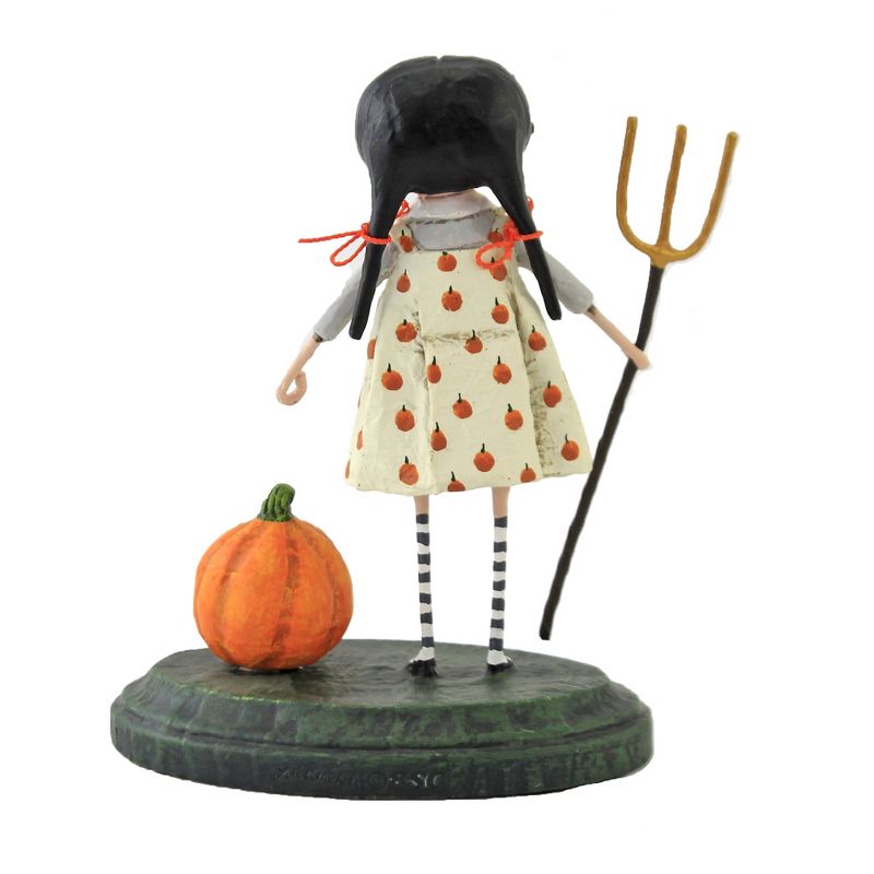 Lori Mitchell 6.5" Pru The Pumpkin Farmer Fall Halloween Thandsgiving  -  Decorative Figurines