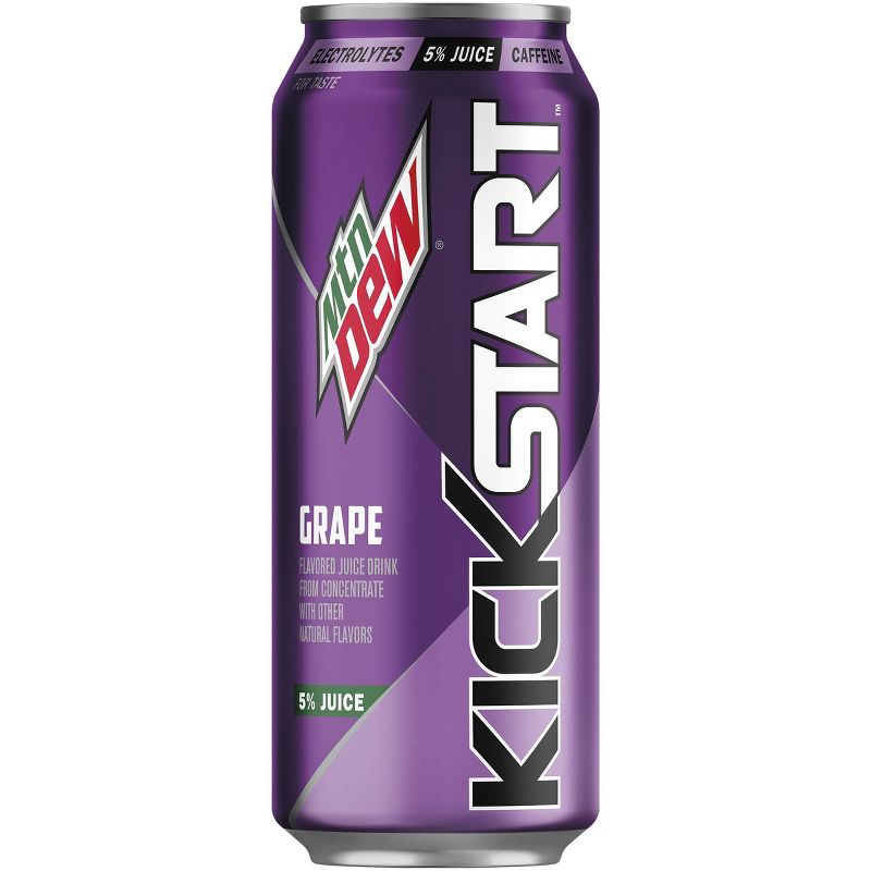 Mountain Dew Kickstart Midnight Grape - 16 fl oz Can