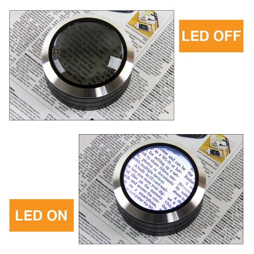 Satechi ReadMate LED Desktop Magnifier with up to 5X Magnification - Carrying Case Included (Black)